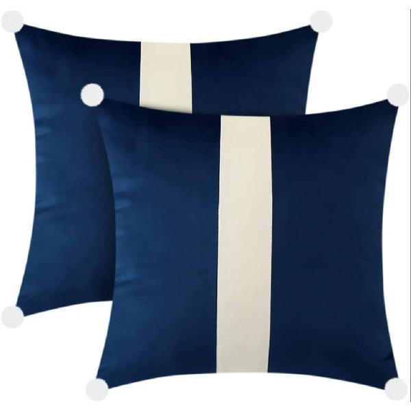 Everly Quinn Striped Velvet Pillow Cover Wayfair